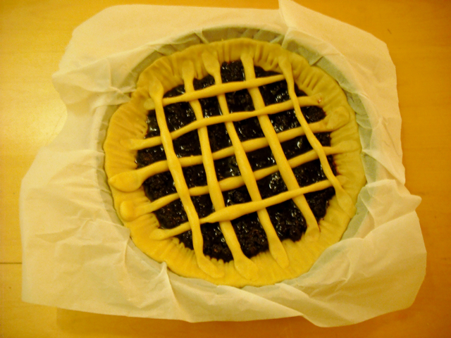 Crostata prima di entrare in forno