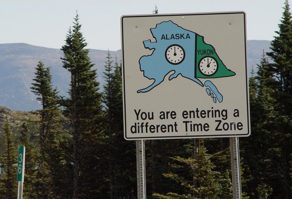 You are entering a different time zone
