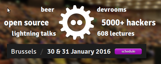 FOSDEM 2016 splash screen