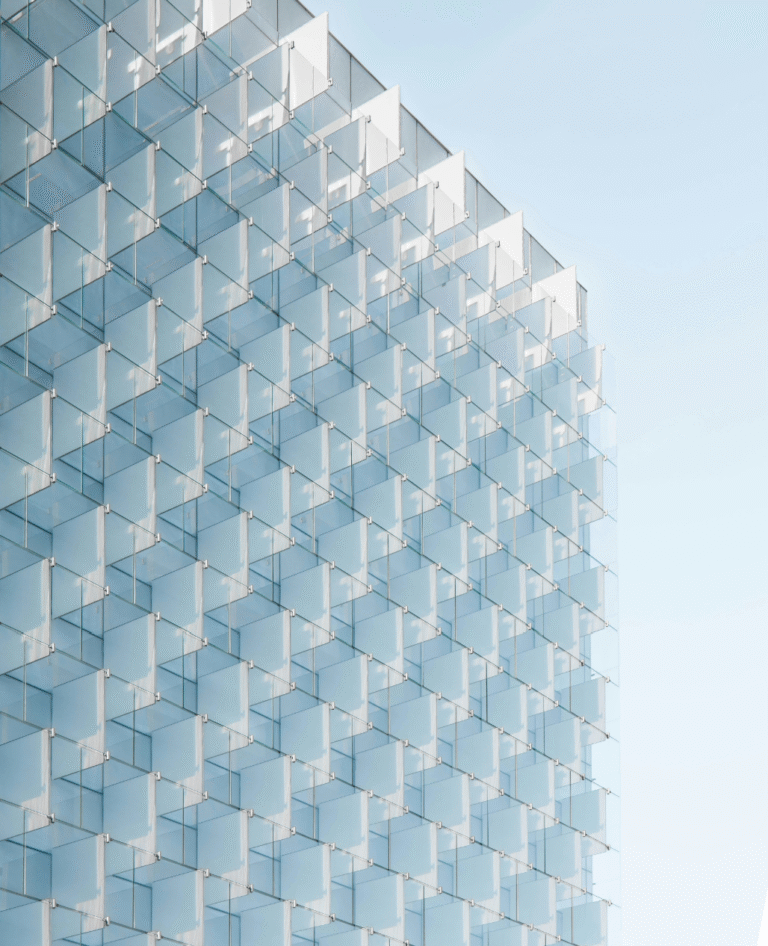 Clear glass building