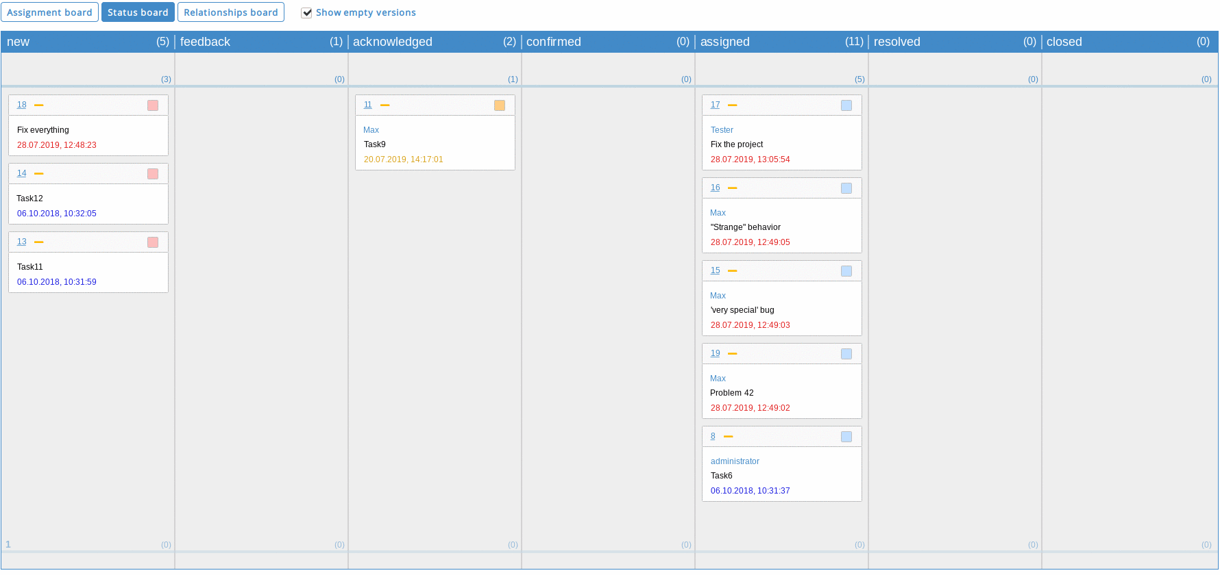 Mantis Taskodrome Status